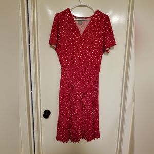 Lark + Grey red and white polka dot dress size XL